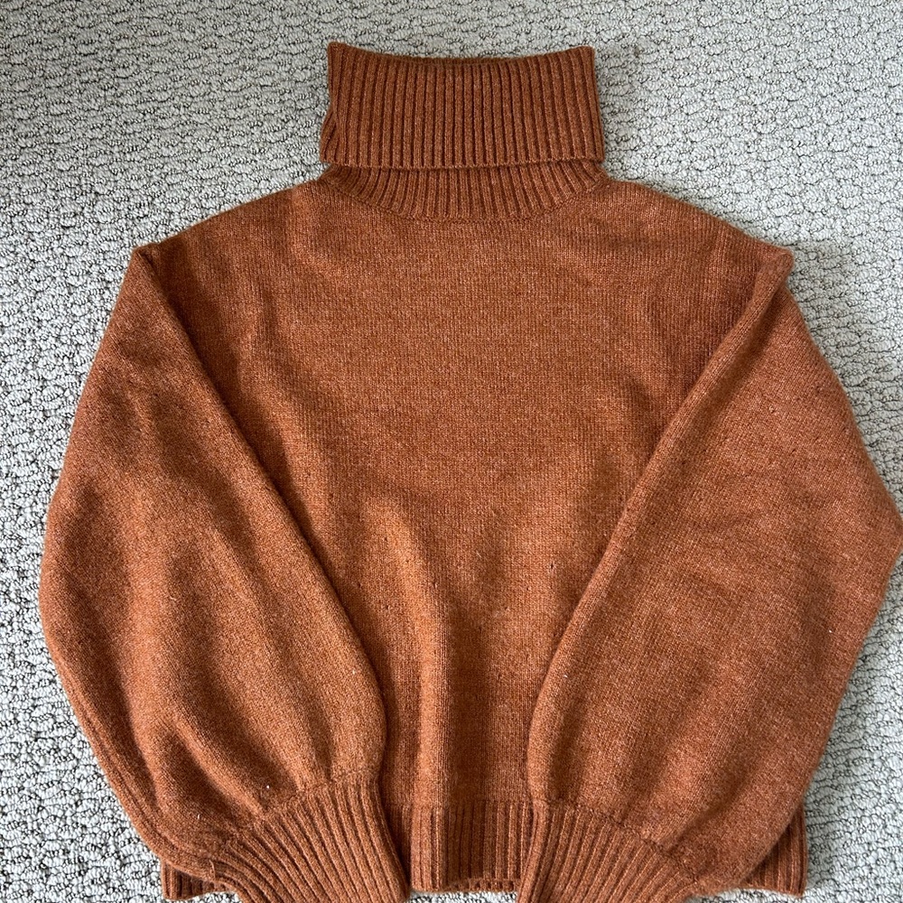 Able Brown Cozy Knit Turtleneck Sweater